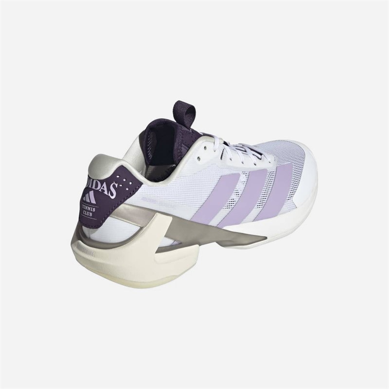 adidas Womens Adizero Ubersonic 5 Tennis Shoes Cloud White/Powder Plum/Aurora Plum - Image 3