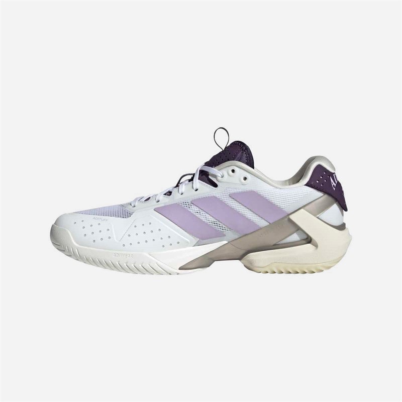 adidas Womens Adizero Ubersonic 5 Tennis Shoes Cloud White/Powder Plum/Aurora Plum - Image 5