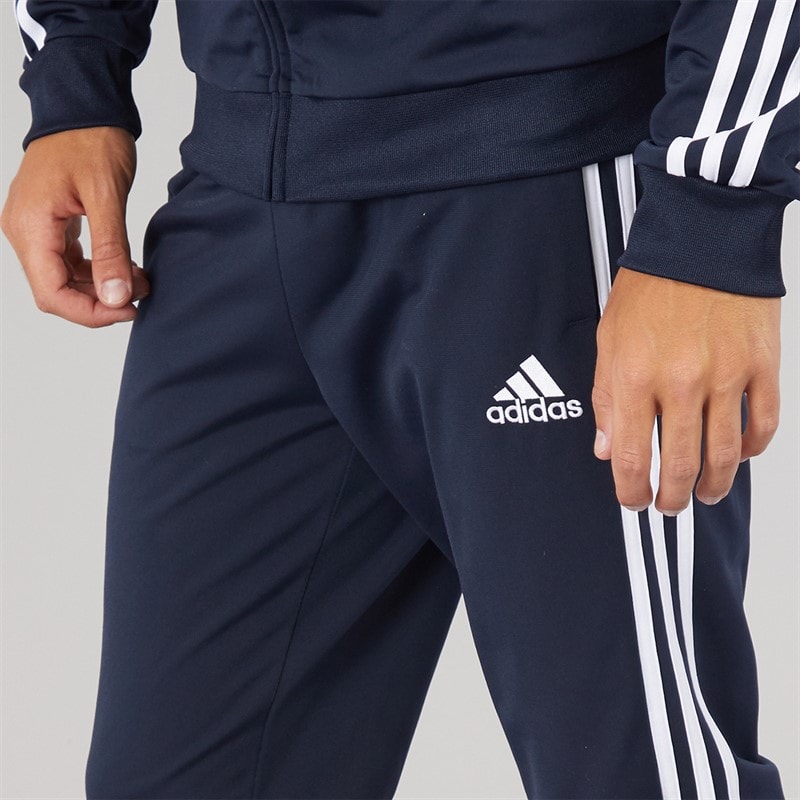 adidas Mens Primegreen Essentials 3-Stripes Tracksuit Legend Ink/White - Image 3