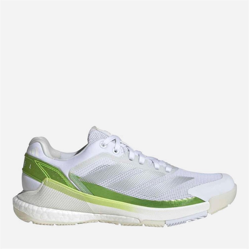 adidas Womens Crazyquick Boost Padel Shoes Cloud White/Zero Metalic/Lucid Lemon