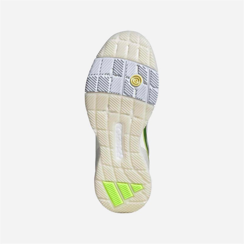 adidas Womens Crazyquick Boost Padel Shoes Cloud White/Zero Metalic/Lucid Lemon - Image 2