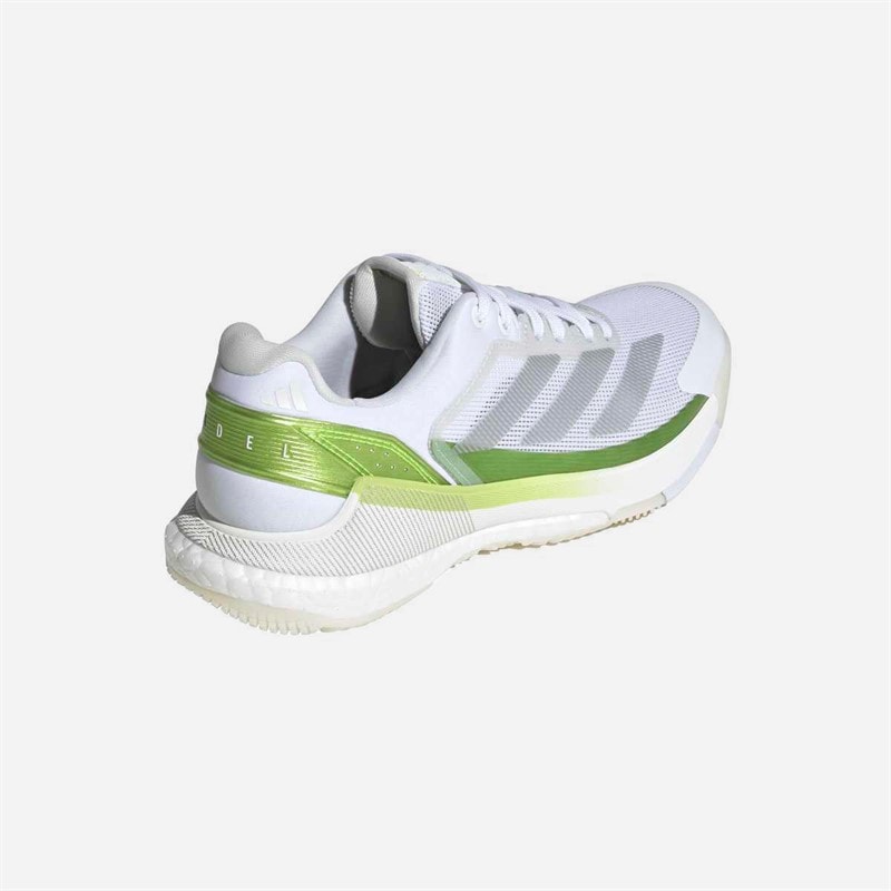adidas Womens Crazyquick Boost Padel Shoes Cloud White/Zero Metalic/Lucid Lemon - Image 3