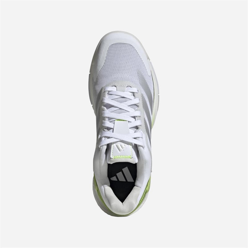 adidas Womens Crazyquick Boost Padel Shoes Cloud White/Zero Metalic/Lucid Lemon - Image 4