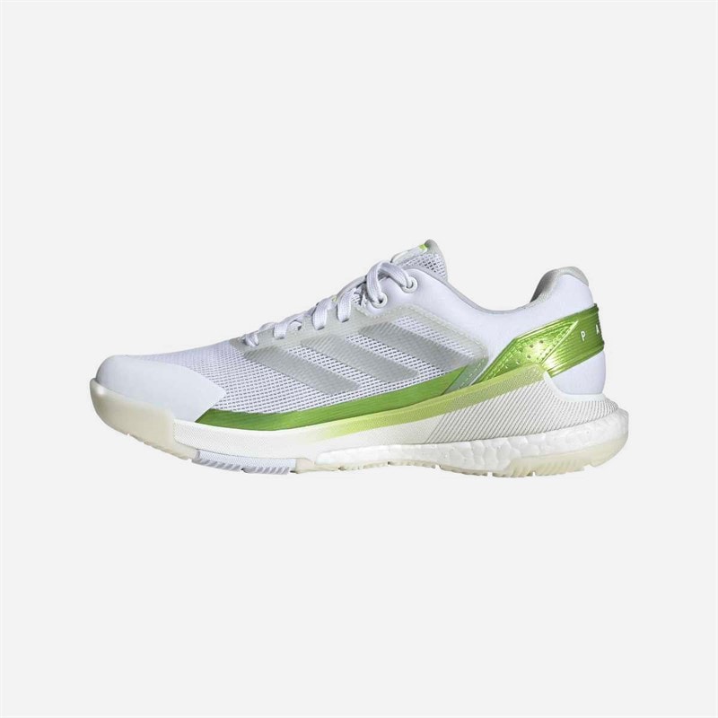 adidas Womens Crazyquick Boost Padel Shoes Cloud White/Zero Metalic/Lucid Lemon - Image 5