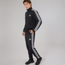 adidas Mens Primegreen Essentials 3-Stripes Tracksuit Black/White