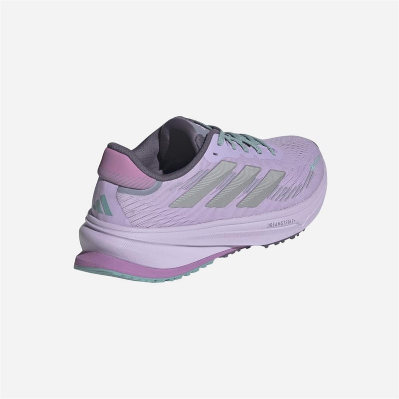 adidas Womens Supernova Rise Gore-Tex Waterproof Neutral Running Shoes Powder Plum/Silver Metallic/Mint Ton - Image 3