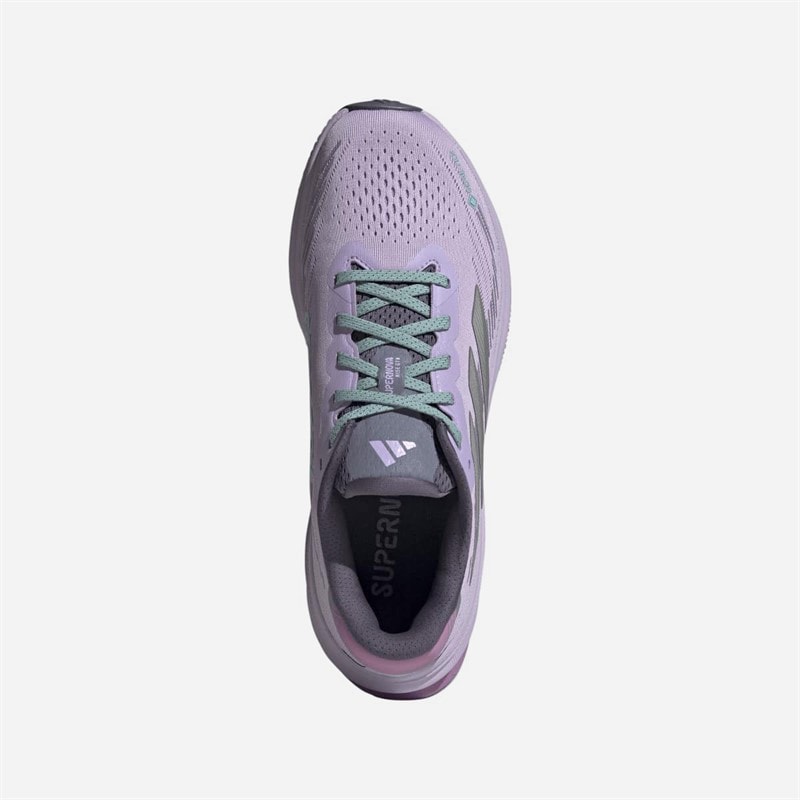 adidas Womens Supernova Rise Gore-Tex Waterproof Neutral Running Shoes Powder Plum/Silver Metallic/Mint Ton - Image 4