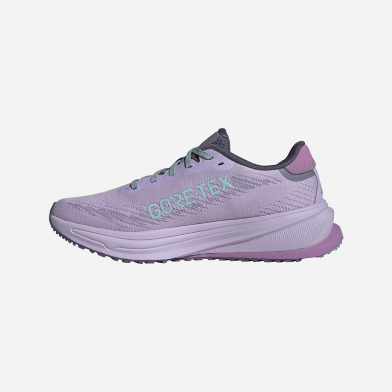 adidas Womens Supernova Rise Gore-Tex Waterproof Neutral Running Shoes Powder Plum/Silver Metallic/Mint Ton - Image 5