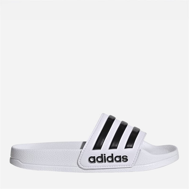adidas Junior Adilette Shower Sliders Cloud White/Core Black/Core Black - Image 1