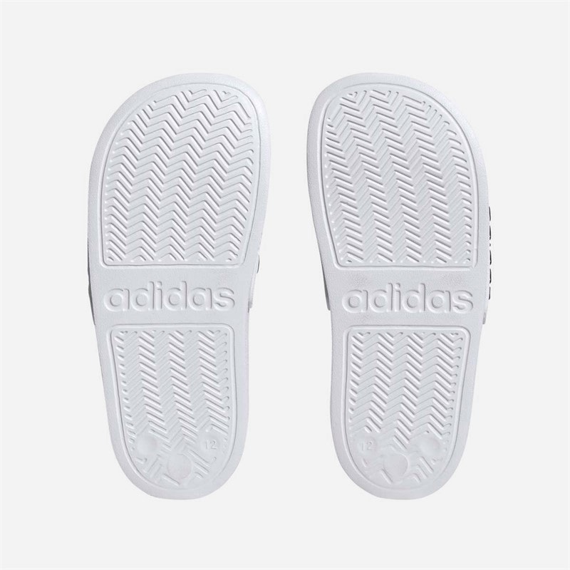 adidas Junior Adilette Shower Sliders Cloud White/Core Black/Core Black - Image 2