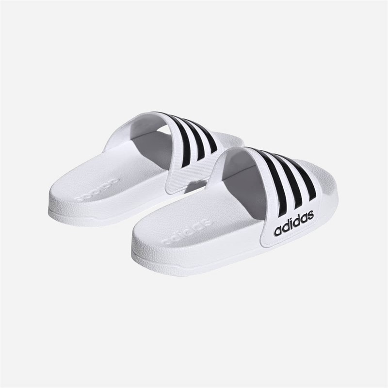 adidas Junior Adilette Shower Sliders Cloud White/Core Black/Core Black - Image 3