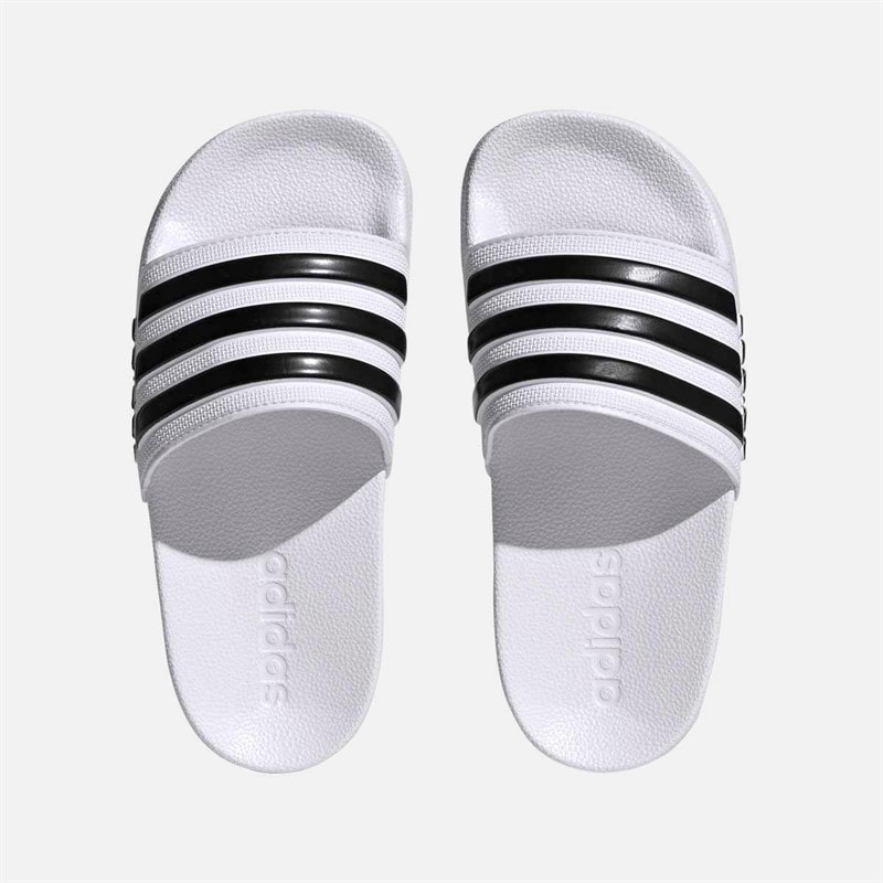 adidas Junior Adilette Shower Sliders Cloud White/Core Black/Core Black - Image 4