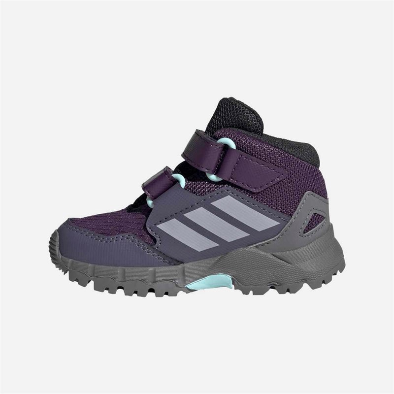 adidas Infant Terrex Skychaser Mid Gore-Tex Waterproof Hiking Boots Aurora Plum/Glory Grey/Semi Flash Aqua - Image 5
