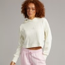 adidas Womens All SZN 3 Stripes Hoodie Off White