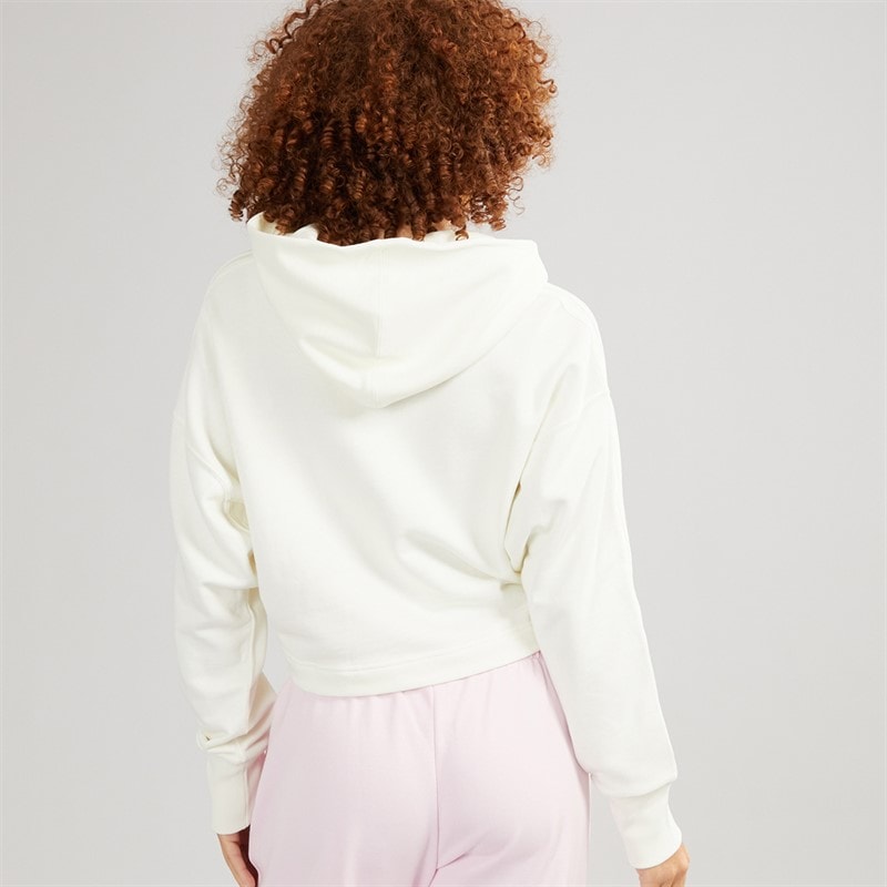 adidas Womens All SZN 3 Stripes Hoodie Off White - Image 2