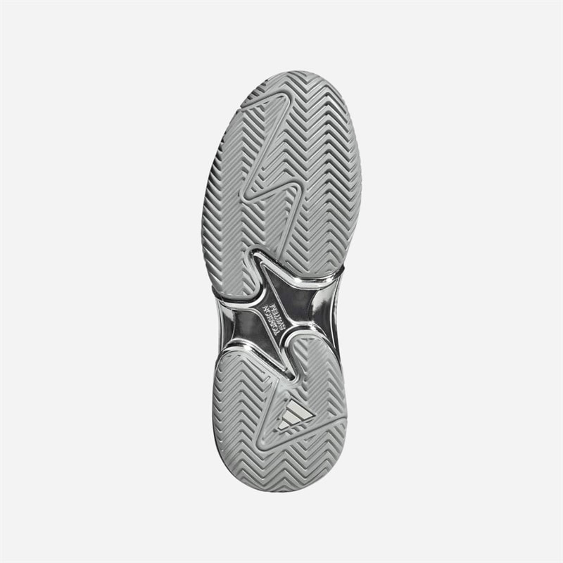 adidas Mens Barricade 13 Silver Edition Tennis Shoes Silver Metallic/Silver Metallic/Dash Grey - Image 2