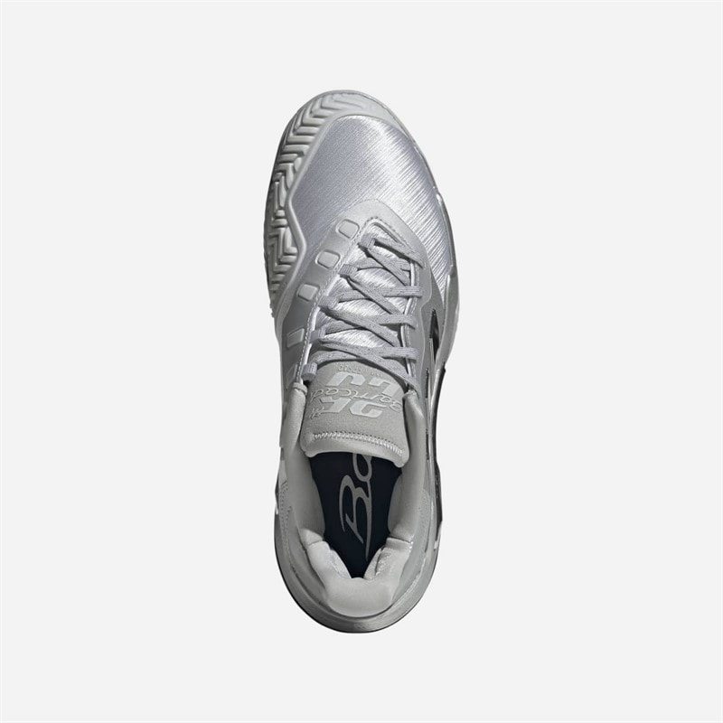 adidas Mens Barricade 13 Silver Edition Tennis Shoes Silver Metallic/Silver Metallic/Dash Grey - Image 4