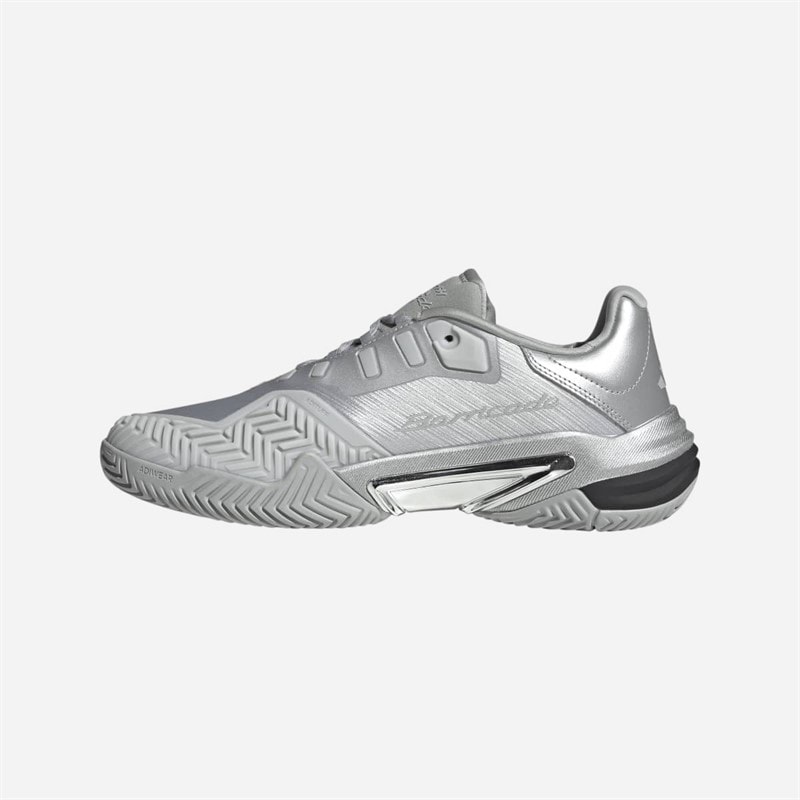 adidas Mens Barricade 13 Silver Edition Tennis Shoes Silver Metallic/Silver Metallic/Dash Grey - Image 5
