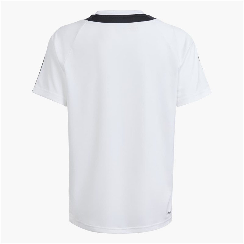 adidas Boys Sereno T-Shirt White/Black - Image 2
