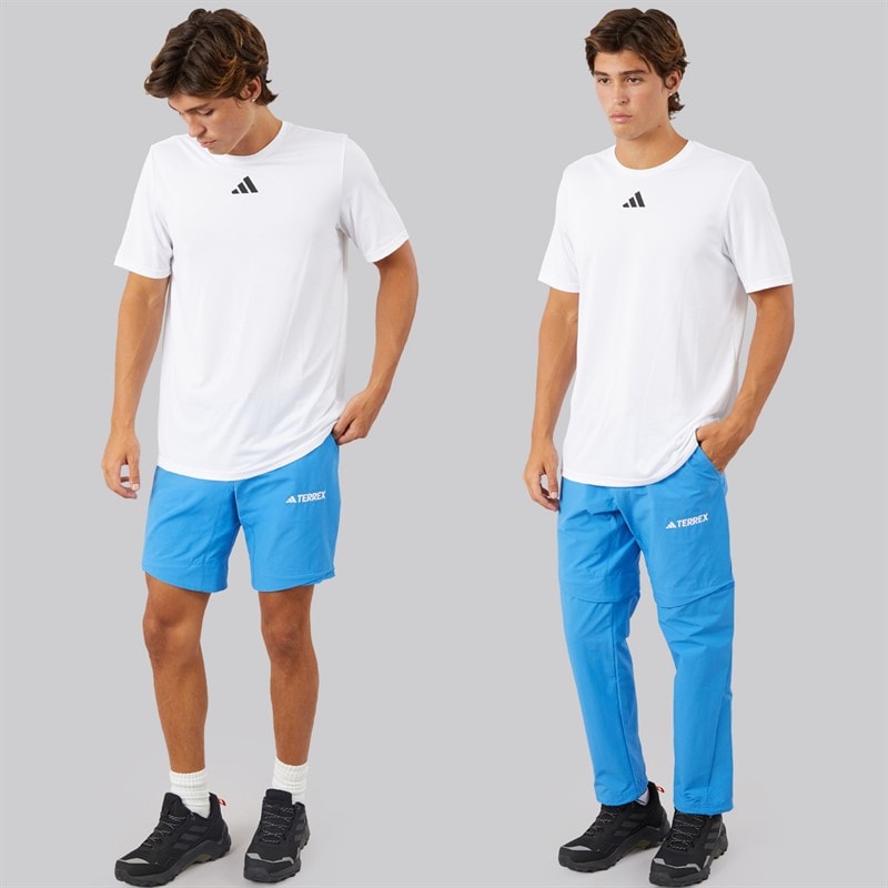 adidas Mens Terrex Zip Off Hiking Pants Ray Blue - Image 4