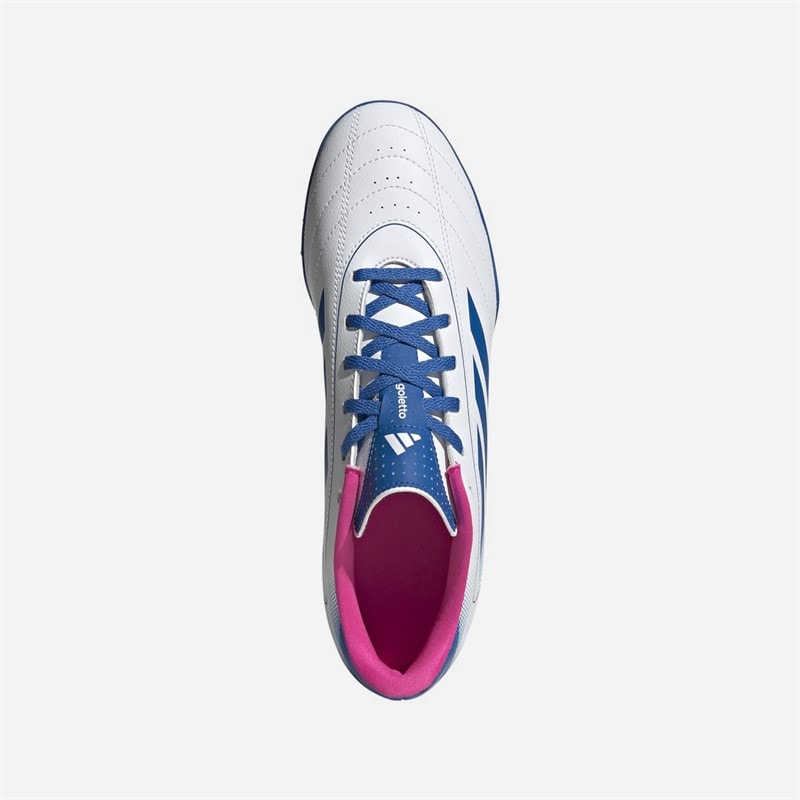 adidas Mens Goletto IX TF Astro Football Boots Cloud White/Bright Royal/Team Shock Pink 2 - Image 4