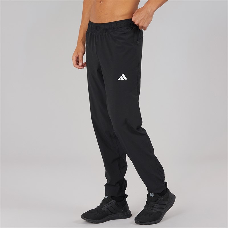 adidas Mens Train Essentials Track Pants Black/White - Image 2