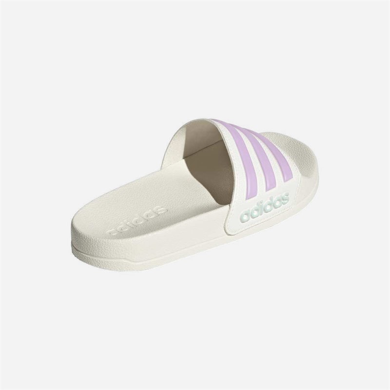 adidas Junior Adilette Shower Sliders Off White/Bliss Lilac/Halo Mint - Image 3