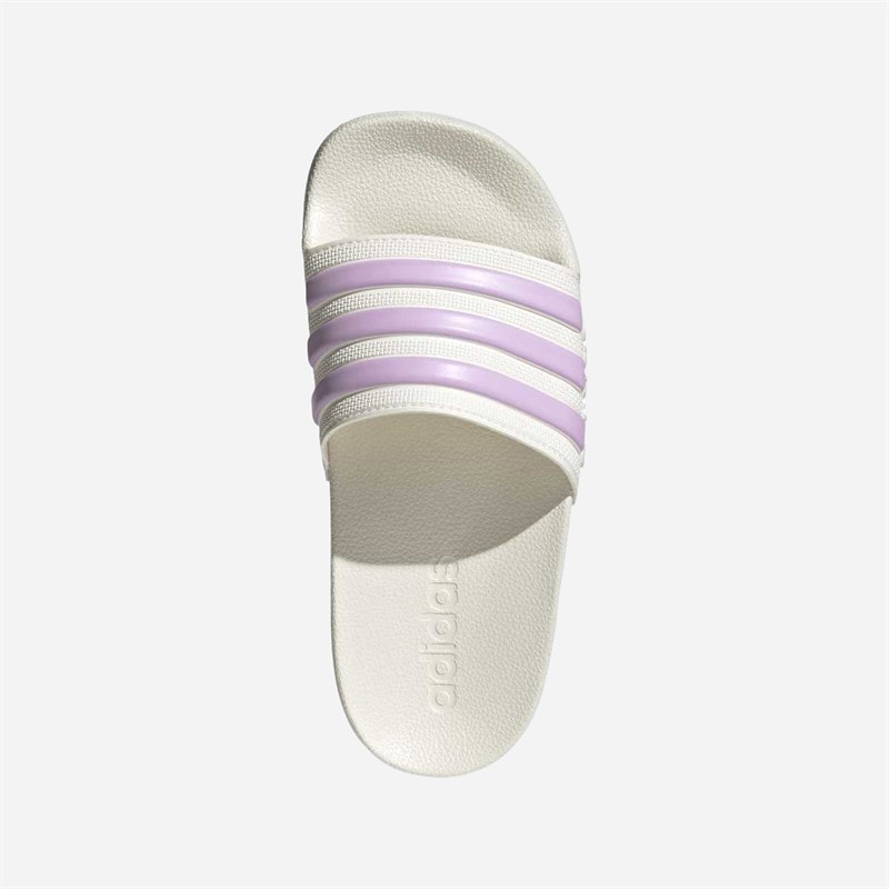 adidas Junior Adilette Shower Sliders Off White/Bliss Lilac/Halo Mint - Image 4