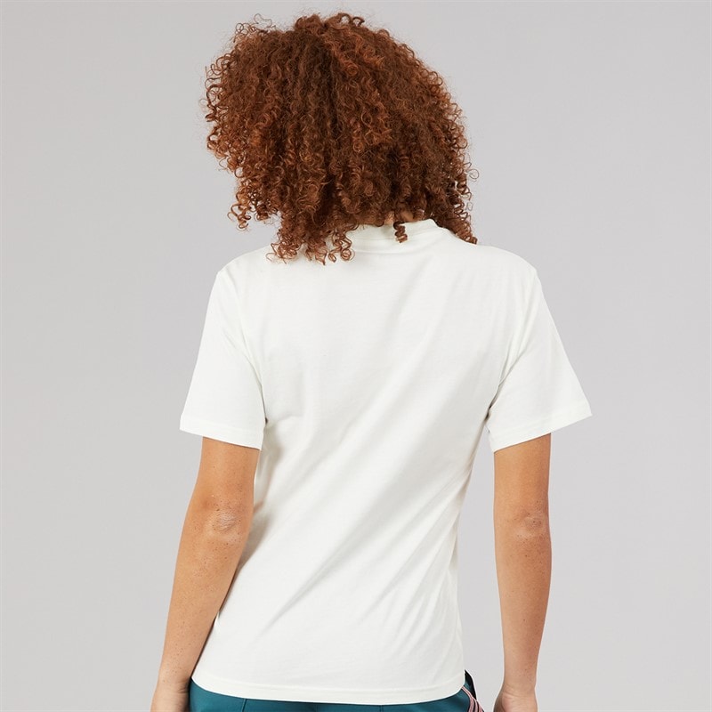 adidas Womens Lounge Food Graphic T-Shirt Off White - Image 2
