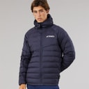 adidas Mens Terrex Xperior Climawarm+ Down Insulated Hooded Jacket Shadow Navy