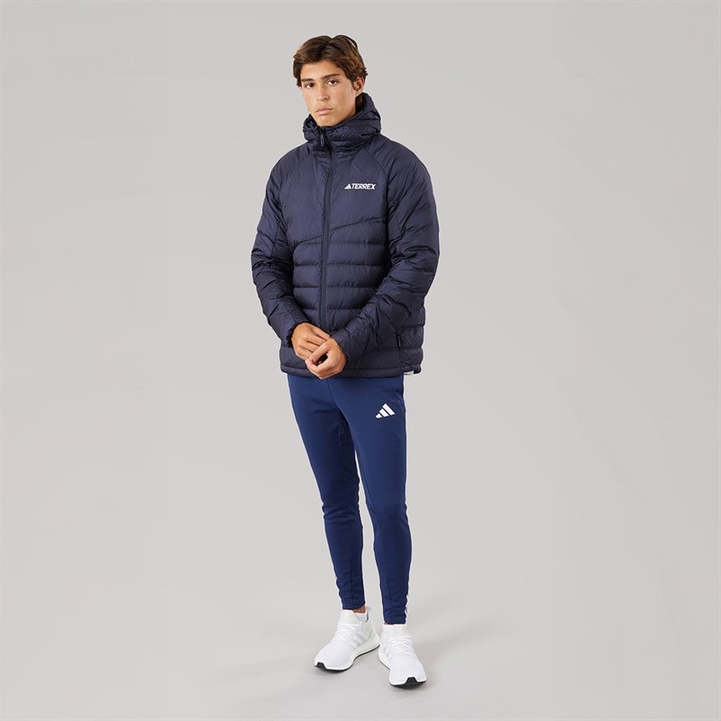 adidas Mens Terrex Xperior Climawarm+ Down Insulated Hooded Jacket Shadow Navy - Image 4