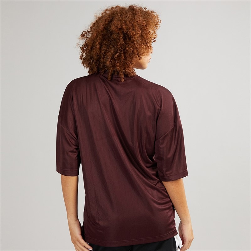 adidas Womens House Of Tiro Nations Pack Boyfriend Fit T-Shirt Aurora Ruby - Image 2