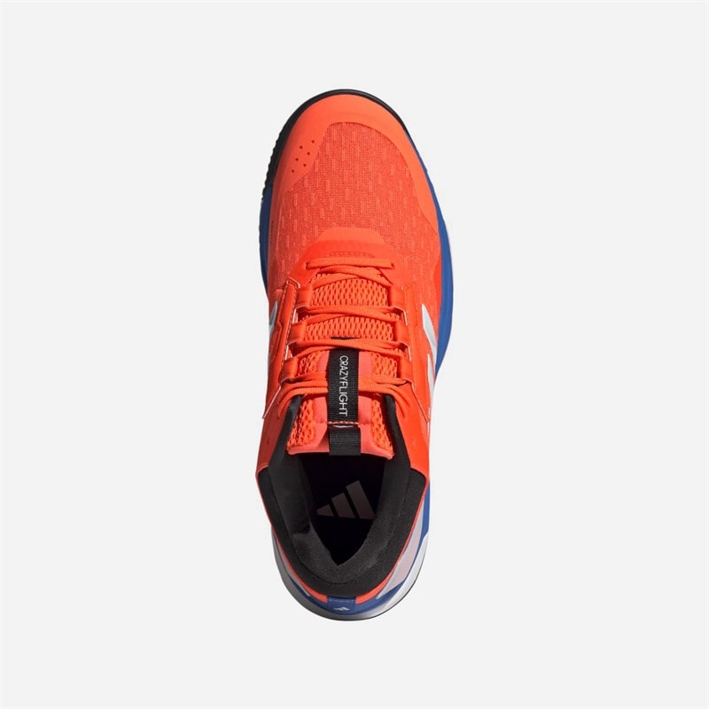 adidas Mens Crazyflight 6 Mid Indoor Court Shoes Team Solar Orange/Zero Metalic/Bright Royal - Image 4