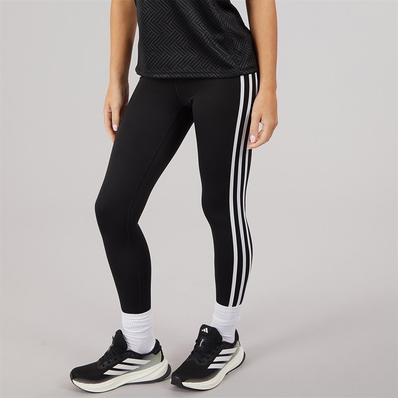 adidas Womens Train Essentials 3-Stripes High Waisted 7/8 Leggings Black