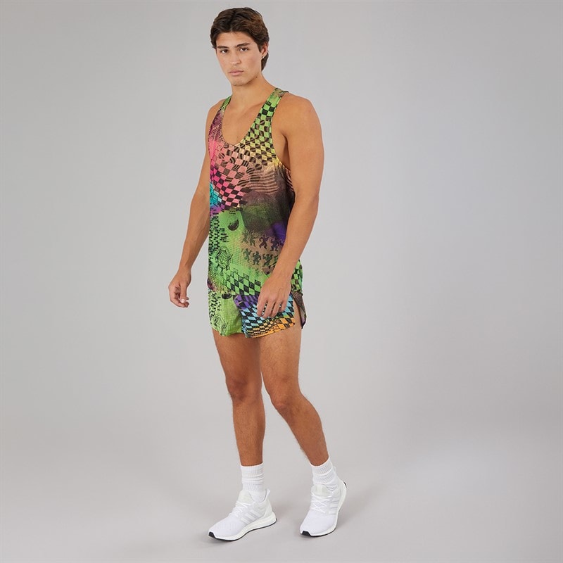 adidas Mens X Jeremy Scott Shorts Acid Yellow/Semi Lucid Fuchsia/Active Purple - Image 4