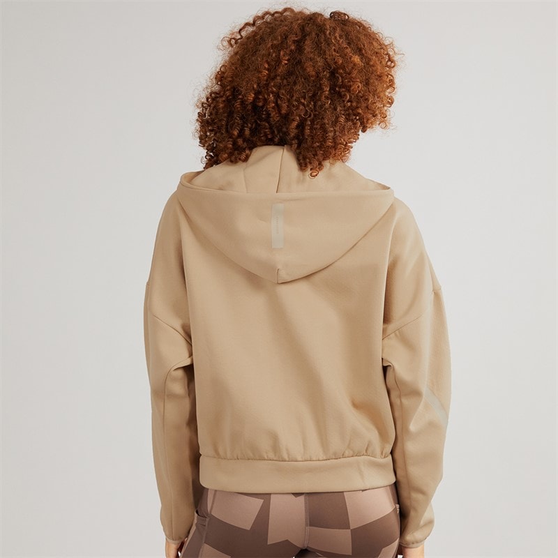 adidas Womens Z.N.E Full Zip Hoodie Warm Sand - Image 2