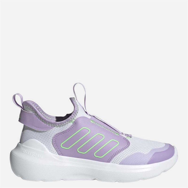 adidas Junior Girls Tensaur Comfort Trainers Cloud White/Lime Burst/Powder Plum