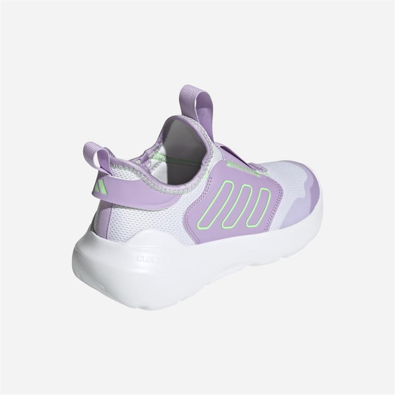 adidas Junior Girls Tensaur Comfort Trainers Cloud White/Lime Burst/Powder Plum - Image 3
