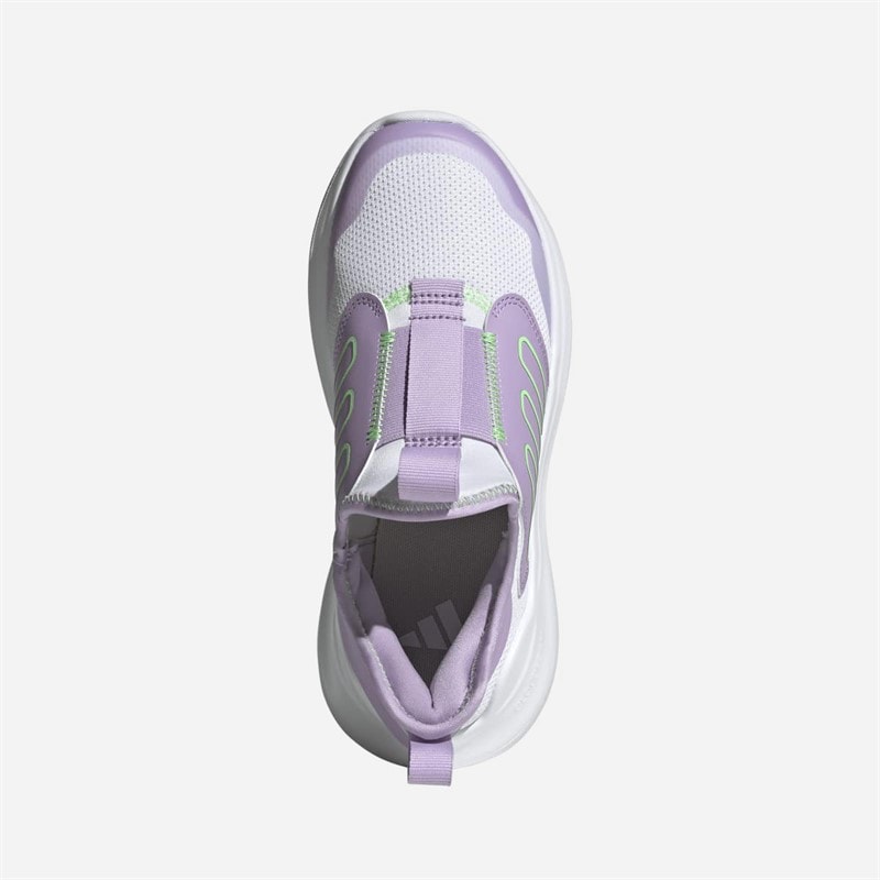 adidas Junior Girls Tensaur Comfort Trainers Cloud White/Lime Burst/Powder Plum - Image 4