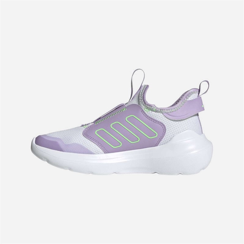 adidas Junior Girls Tensaur Comfort Trainers Cloud White/Lime Burst/Powder Plum - Image 5