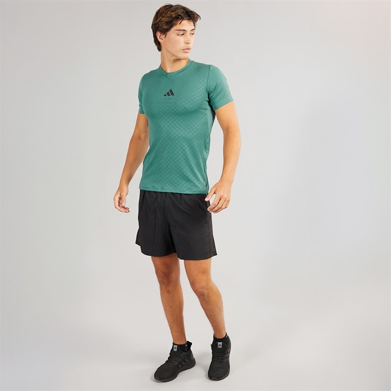 adidas Mens Primelift 3-Stripes T-Shirt Preloved Teal - Image 4