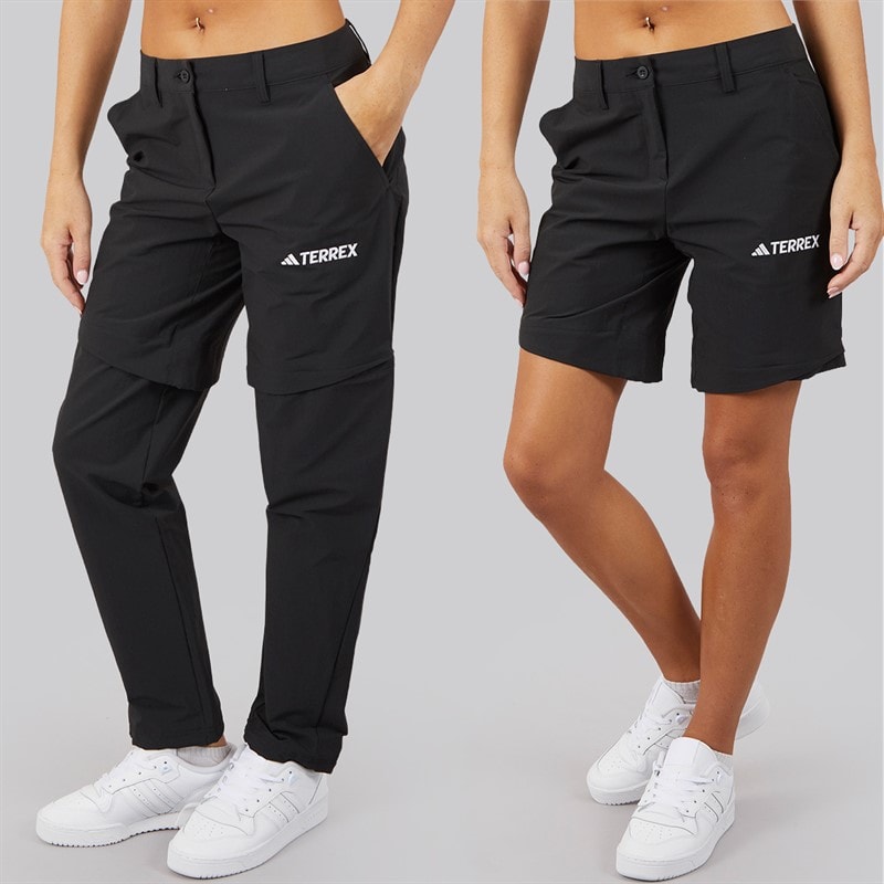 adidas Womens Terrex Zip Off Hiking Pants Black - Image 2