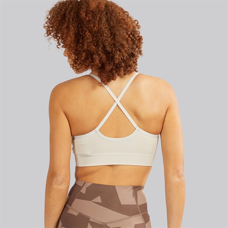 adidas Womens Workout Essentials Knit Light Support Sports Bra Wonder Alumina - Image 2