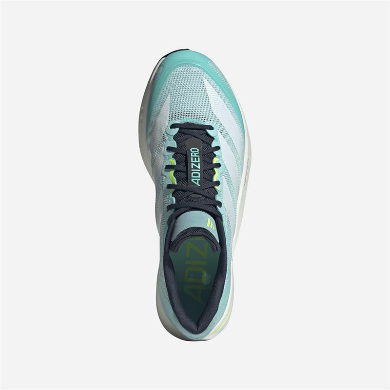 adidas Mens Adizero Boston 13 Lightstrike Pro Neutral Running Shoes Flash Aqua/Cloud White/Lucid Lemon - Image 4