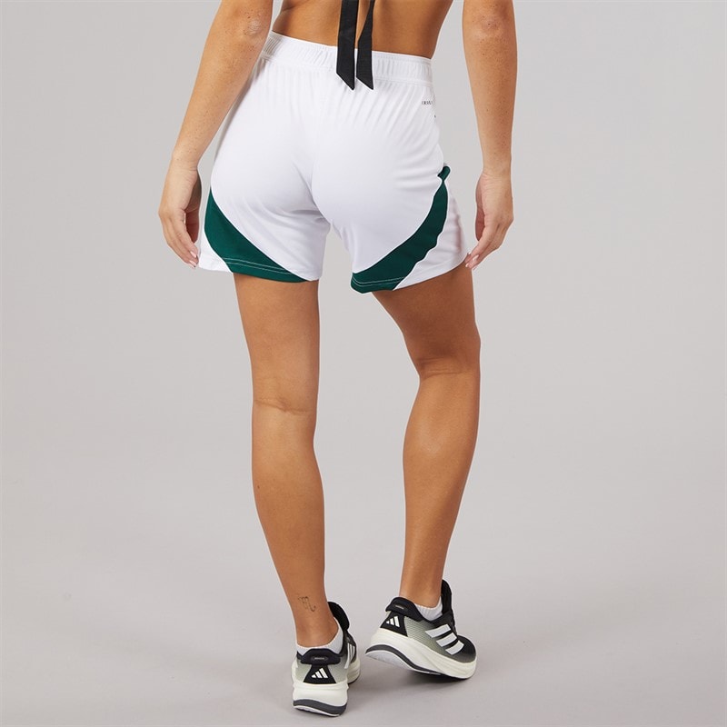 adidas Womens HFF Hungarian FF Home Shorts White/Collegiate Green - Image 2