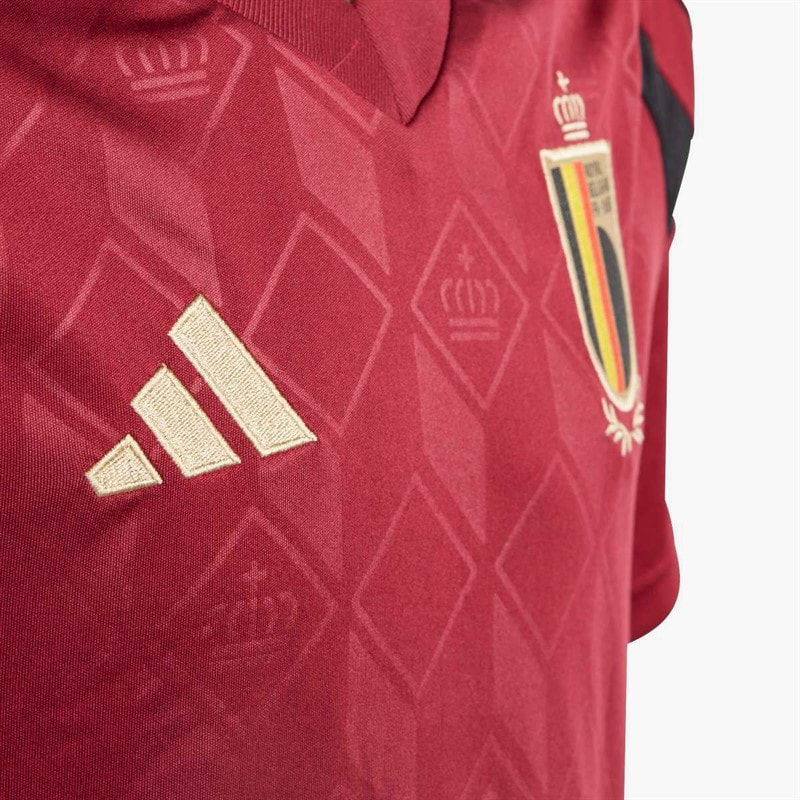 adidas Junior RBFA Belgium 2024 Home Jersey Tech Copper Blue - Image 3