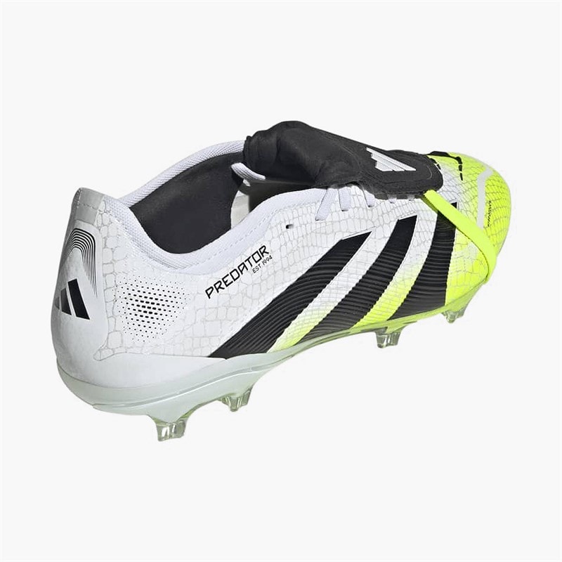 adidas Mens Predator Pro Fold-Over Tongue Radiant Blaze Pack FG Firm Ground Football Boots Cloud White/Core Black/Lucid Lemon - Image 3