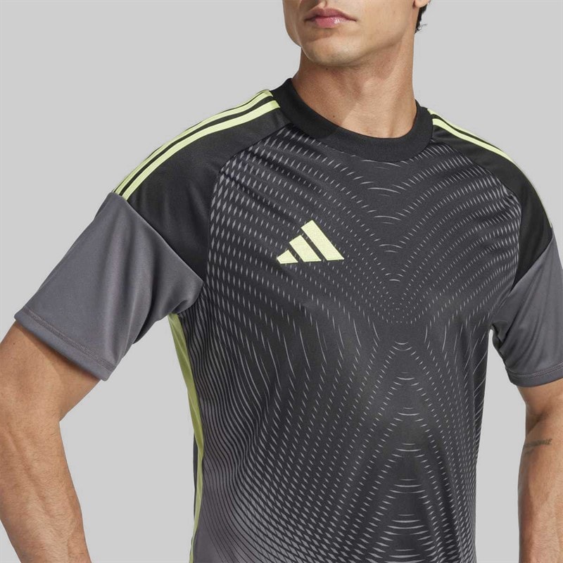 adidas Mens Tiro 25 Competition Short Sleeve Goalkeeper Jersey Grey Five - Image 3