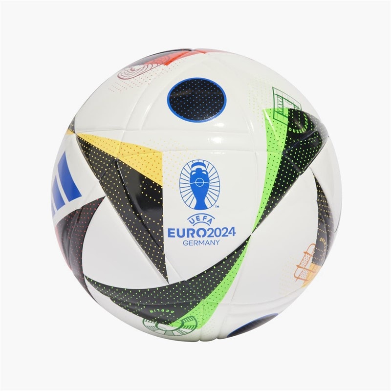 adidas Junior Euro 24 League J290 Match Football White/Black/Glow Blue - Image 2