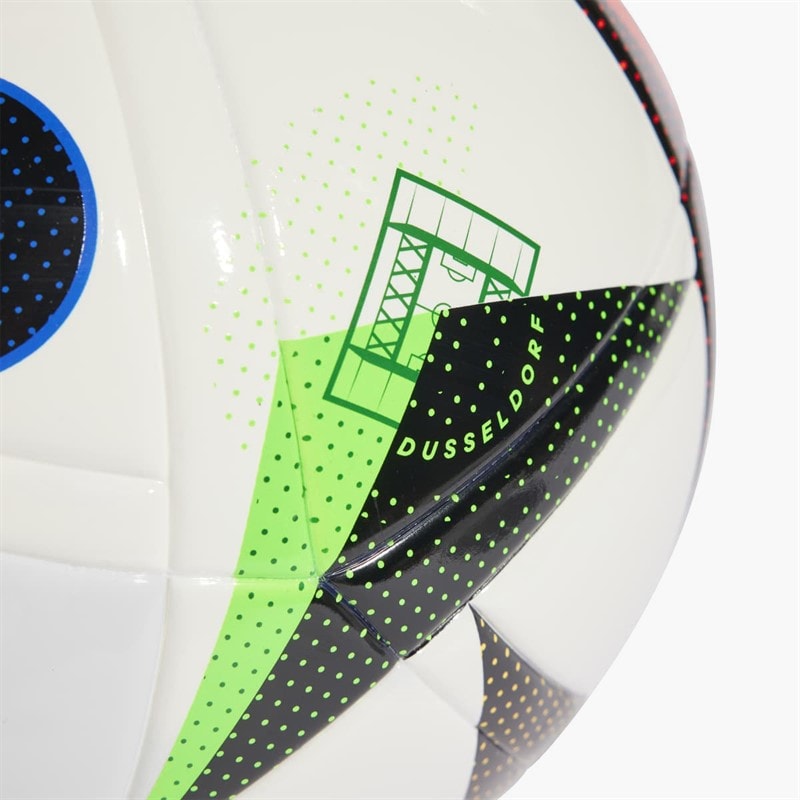 adidas Junior Euro 24 League J290 Match Football White/Black/Glow Blue - Image 4
